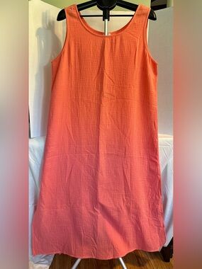 Studio Coral-Orange Sleeveless Maxi Dress